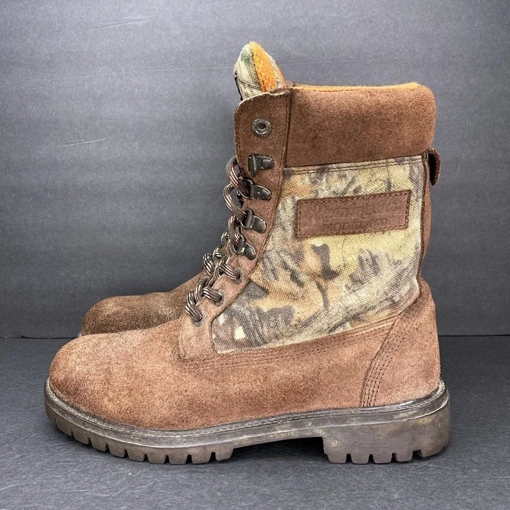 Remington 270 Men's Brown Camo Genuine Leather‎ Insulated Hunting Boots Size 8
